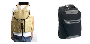 twin canvas backpacks